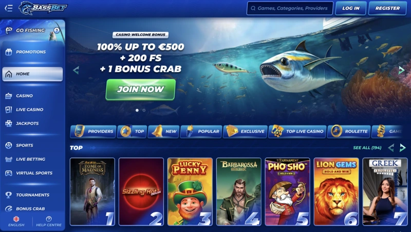 BassBet Homepage